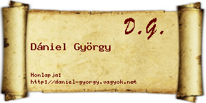 Dániel György névjegykártya